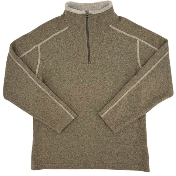 Kuhl Men's EUROPA Quarter Zip Alfpaca Fleece Oatmeal Medium - Picture 4 of 14